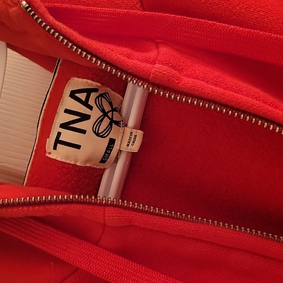 TNA zip up- size small, coral red - Picture 3 of 3